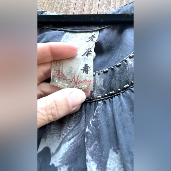 Da-Nang Silk Beaded Tunic Tank Size Large - Picture 12 of 16